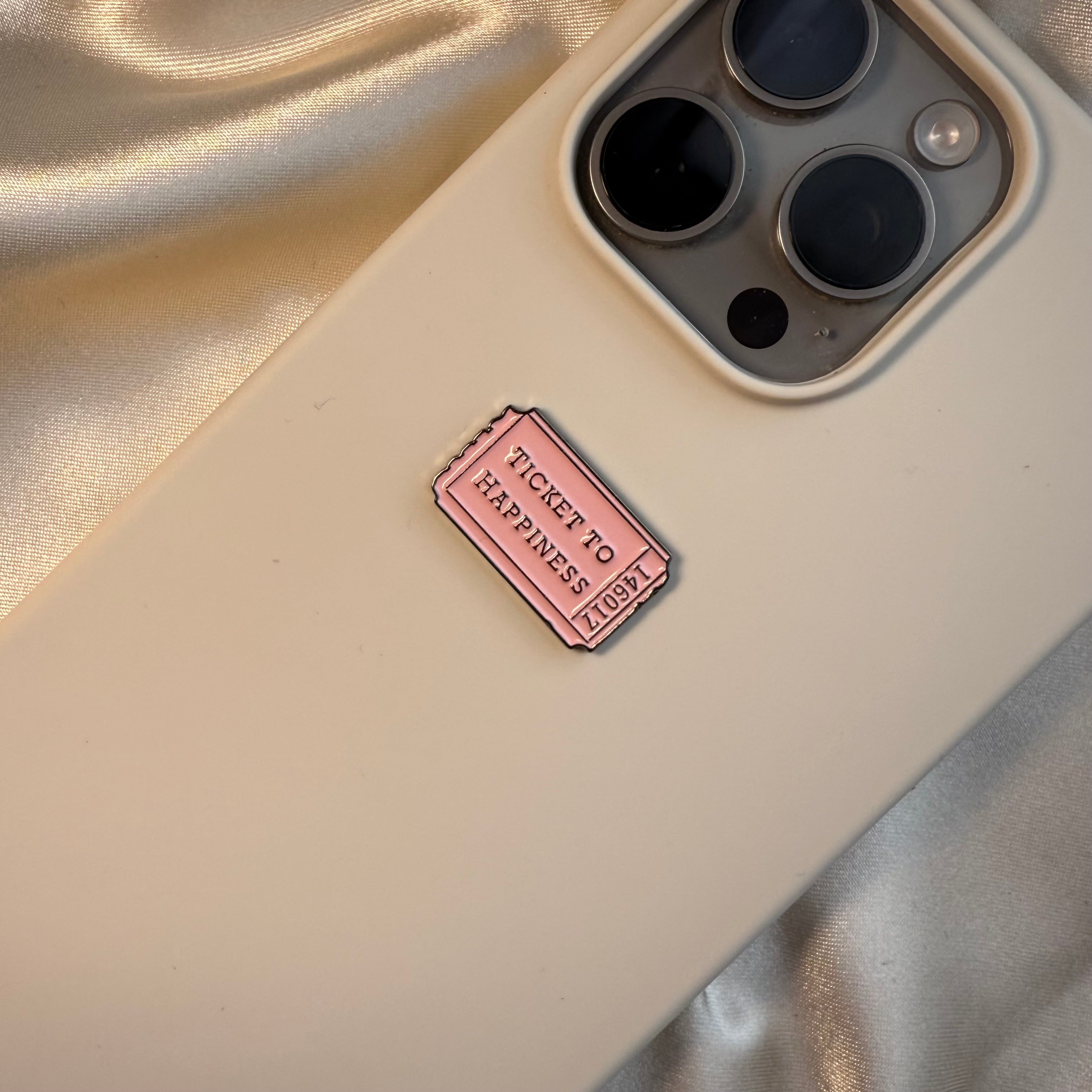 Ticket to Happiness - Metal Phone Sticker - CELLAIRÉE