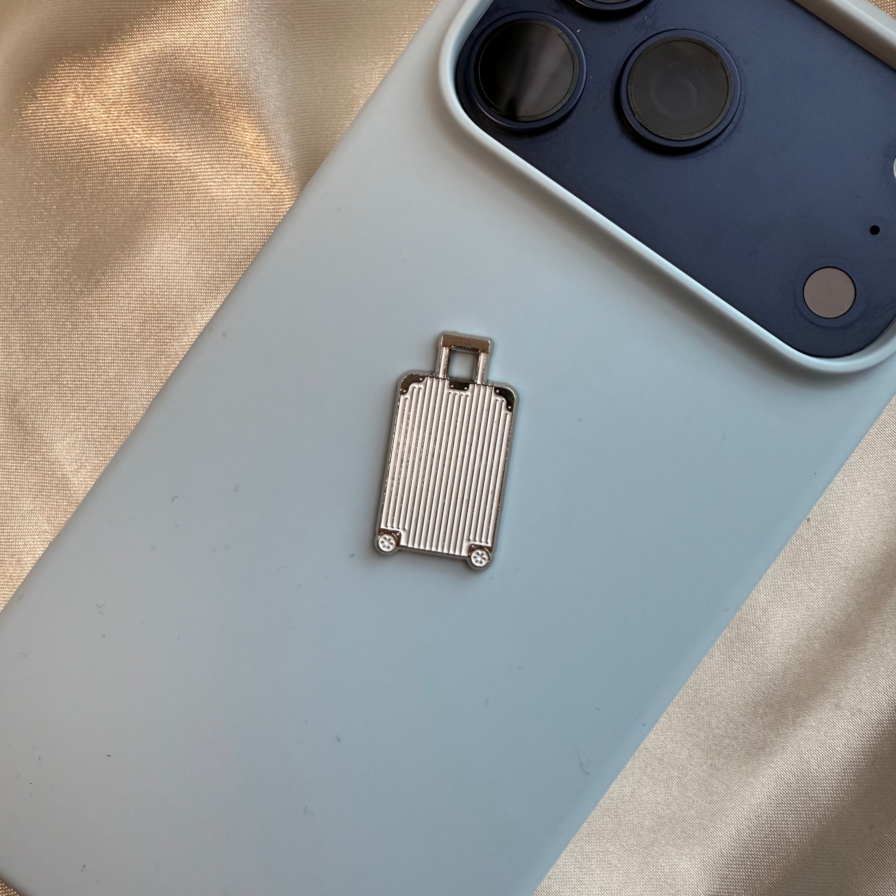 Silver Suitcase - Metal Phone Sticker - CELLAIRÉE