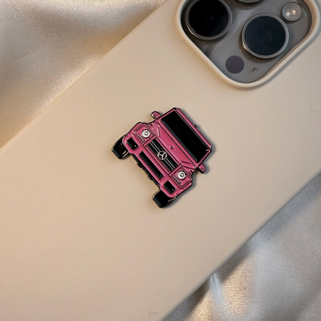 Pink Car - Metal Phone Sticker - CELLAIRÉE