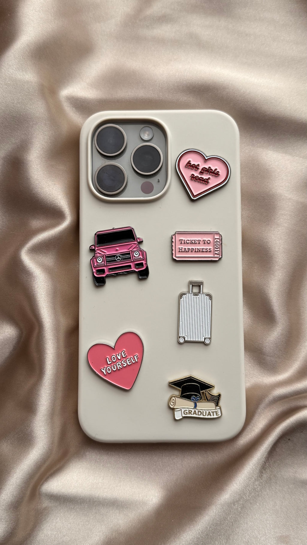 Pink Car - Metal Phone Sticker - CELLAIRÉE